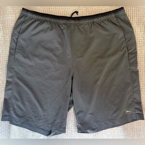 REI Co-op Trail Shorts Gray Athletic Hiking Lined Elastic 36” XL Waist